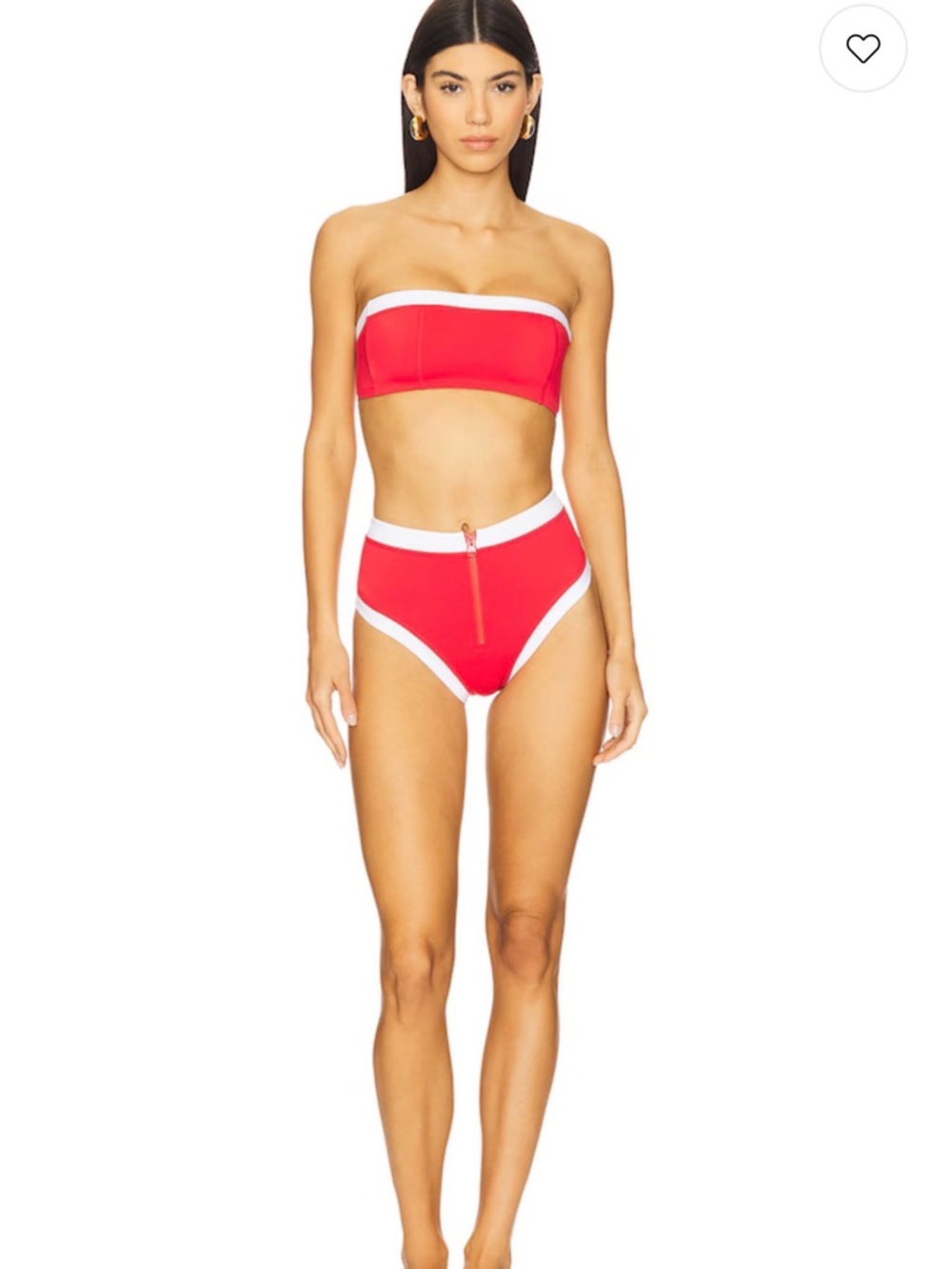 New Gigi C x REVOLVE Zoe Bikini red white size S